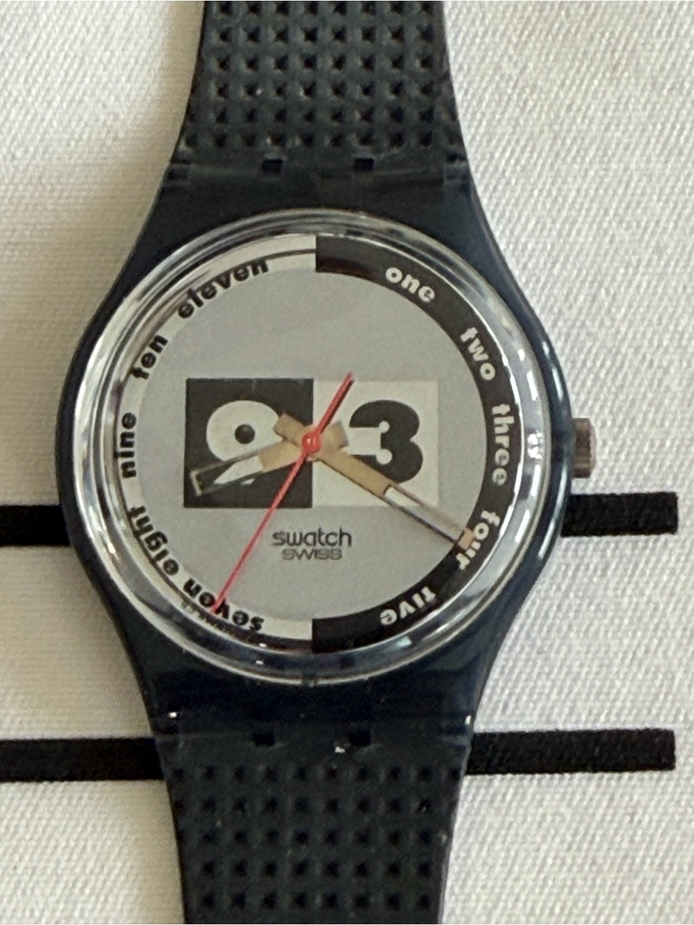 Vintage 1992 Swatch Gent NÜNI (NUENI) GM108 - Complete Set